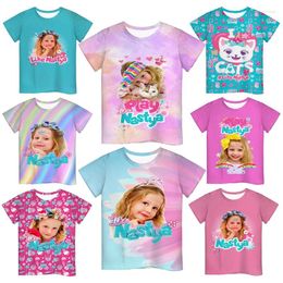 Women's T Shirts 3d Like Nastya T-shirt Kid Shirt Cartoon Tshirt Printed Harajuku Cute Boys Girls Clothing Summer Cool Tops