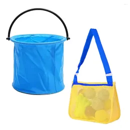 Storage Bags Durable And Lightweight Beach Sand Castle Bucket Shovel Easy To Clean Play With Water Foldable Portable