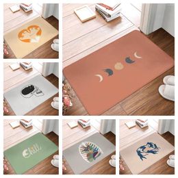 Carpets Orange Love Heart Black And White Plaid Doormat Home Protective Floor Mat Living Room Carpet Bathroom Anti-Slip Door