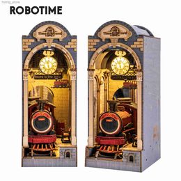 3D Puzzles Robotime Rolife DIY Dollhouse Book Nook Time Travel 3D Wooden Puzzle Booknook for Bookshelf Insert Decor - TGB04 Y240415