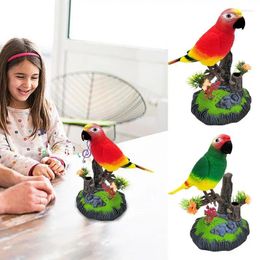 Other Bird Supplies Electronic Birds Toy Record Animated Speaking Parrot Sensor Realistic For Boys Girls Kids