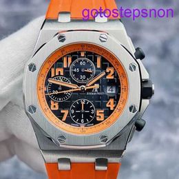 Exclusive AP Wrist Watch Royal Oak Offshore Series 26170 Precision Steel Volcano Disk Date Timing Automatic Machinery 42mm