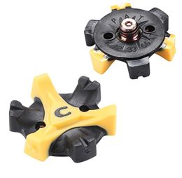 Designer Adorable 28pcs Black Yellow Easy Replacement Spikes Cleats Popular Classic Golf Shoes Spikes Unique Design7296559