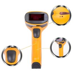 Scanners Handheld Barcode Reader Laser Bar Code Scanner For Pos Pc Newest Black Yellow Abs Antiknock Design Usb 2.0 Drop Delivery Comp Otuxm