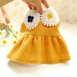 Dog Apparel Clothes Winter Pet Supplies Clothing Puppy Poker Woollen Skirt Cat Spring And Autumn For Large Dogs