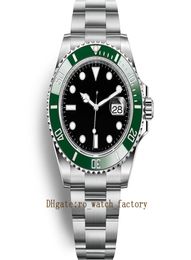 Men039s Waterproof Watches 904L Steel Automatic Watch Noobf Factory V10 Green Ceramic 116610LN Dive Men Eta Japanese Movement 17711453