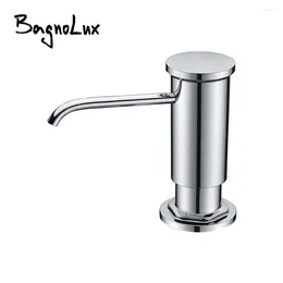 Liquid Soap Dispenser Bagnolux F048C High Quality Deck Mounted Kitchen Sink Chrome Inclued Plastic Pump & Head PE Clear Bottle