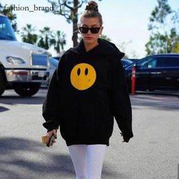 Drawdrew Cotton Men and Women Smile Face Simple Sweatshirts Causal Hot Plain Hoody Soft Streetwear Young Lovers Clothing Draw Hoodie 1740