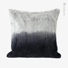 Pillow Home Light Luxury Nordic Grey Blue Stitching Square Original Designer Pillowcase El Living Room Sofa Bedroom