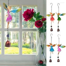 Decorative Figurines Cute Little Angel Wind Chime Creative Metal Colourful Windchimes Bell Hangings Decoration Small Bells For Home Garden