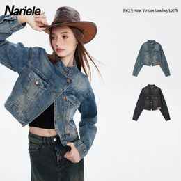 Women's Jackets 2024 Autumn Retro Short Denim Jacket Fashionable Slimming Small