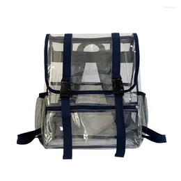 Backpack Transparent Waterproof PVC Travel Trend Flip Bag