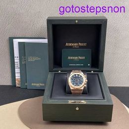 Highend AP Wristwatch Royal Oak Series 26240OR Blue Disc 18K Rose Gold Watch Mens Automatic Machinery 41mm