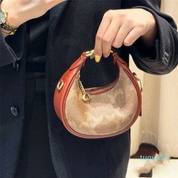 Designer Mini Crescent Bags Half Moon Shouder Letters Handbags Women Chain Crossbody Bag Leather Underarm Tote Wallet Purse