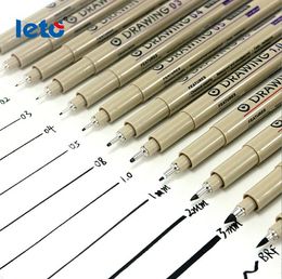 High Quality Painting Pen Professional 12piece/set Pigment Liner Art Markers Needle Pens Drawing Cartoon graffiti Sketch Markers Pens