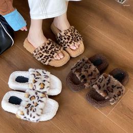 Slippers 2024 Winter Women Plush Animal Prints Slipper Slides Ladies Soft Warm Home Indoor Casual Female Flip Flops Fluffy Shoes