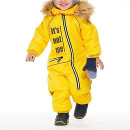 Clothing Sets Snowsuit Children's Boys Ski Suit Thermal Overall Winter Warm Snow Windproof Bow Outfit Bodysuits Baby Boy