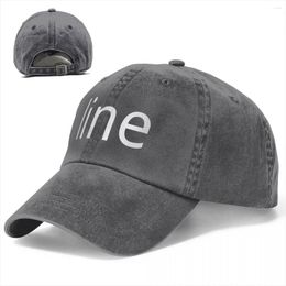 Ball Caps Line Denim Baseball Cap Fashion Logo Men Trucker Hat Summer Outdoor Wholesale