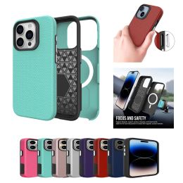 MagSafe Compatible Hybrid Case for iPhone Series Durable TPU PC Back Cover ZZ