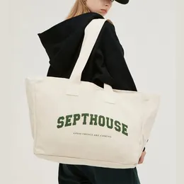 Storage Bags Wholesale 100PCS/Reusable Customized Letter Logo Printed Shopping Cotton Canvas Active Lifestyle Sporty Tote Bag For Gym