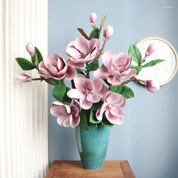 Decorative Flowers 2024 High Quality Dried Magnolia Artificial For Christmas Decoration Wedding Bedroom Decor Home Accessories