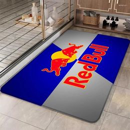 Carpets Red B-bull Foot Mat Bath Mats Cute Rug Rugs Kitchen Carpet Home Living Room Entrance Doormat Custom Prayer Bathroom Door