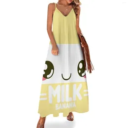 Casual Dresses Banana Milk Carton Sleeveless Dress For Special Events Prom Women's Fashion