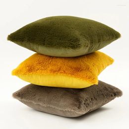 Pillow INS Plush Throw Soft Cover For Sofa And Bed Nordic Velvet Pillowcase Living Room Winter Fall Decoration 1pc