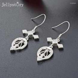 Dangle Earrings Jellystory 2024 Style 925 Silver Drop Leaves Unique Design For Women Charms Jewellery Fashion Gift Wholesale