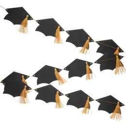 Party Decoration Tassel Hat Latte Graduation Garland Favour Decor Gifts Banner 2024 Decorations Paper Congrats Yard