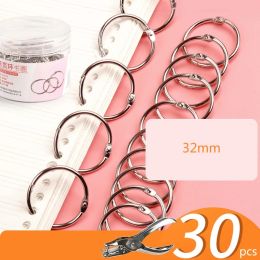 Rings 30/50Pcs Loose Leaf Binder Rings Keychain Rings Study Book Ring for DIY Scrapbooking Album Flash Card Index Card Binding