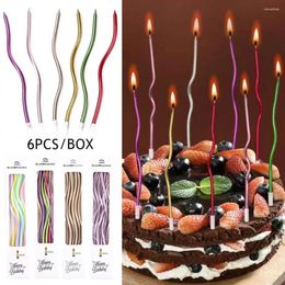 Party Supplies Curved Happy Birthday Candles Rotating And Colorful Art Cake Wedding Children's Event