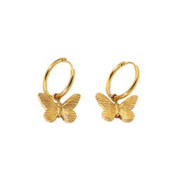 Vintage Butterfly Earrings for Women, Stainless Steel Statement Pendant Fashion Ear Hooks