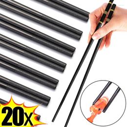 Chopsticks Metal Alloy Chinese Chopstick Reusable Non-slip Sushi Chop Sticks Japanese Korean Kitchen Tableware Accessories