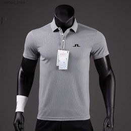 Men's Polos Mens Polos Summer Shirts Men Casual Polo Shirts Short Sleeves Summer Breathable Quick Dry J Lindeberg Wear Sports T Shirt 230706 L49