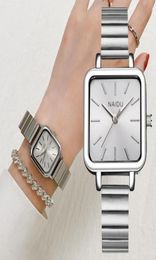 Simple Silver Women Watches Exquisite Ladies Bracelet Wrist Watches Set Minimalist Female Quartz Clock Drop Reloj Mujer40543387919482