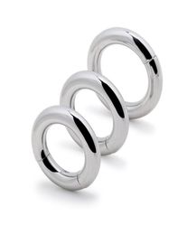 Male Stainless Steel Magnetic Cockring Stimulate Penis Pendant Ball Stretcher Bondage Squeeze Scrotum Testicles Bdsm Sex Toy 3 Siz4365274