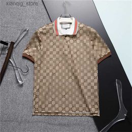 Men's Polos Mens Designer Polo Shirts Luxury Polos Casual Mens T Shirt Snake Bee Letter Print Embroidery Fashion High Street Man 100% cotton Tee S-3XL L49