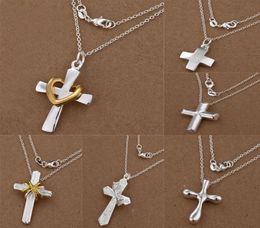 New arrival Fashion Jewellery 6 Styles Different 20pcs/lot 925 Silver Pendant Charms O Chains Necklace 18inch Hot Free Shipping2462960
