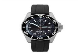 DESIGN 2022 Mens Sport Watches Chronograph Wristwatches Japan quartz movement Steel case black rubber strap reloj watch man2007016