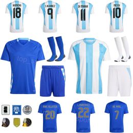 24-25 Soccer Argentina 16 Giovani Lo Celso Jersey Copa America 11 Angel Di Maria Cristian Romero Lautaro Martinez Alexis Mac Allister Football Shirt National Team