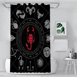 Shower Curtains Scorpio Bathroom Zodiac Star Waterproof Partition Curtain Designed Home Decor Accessories