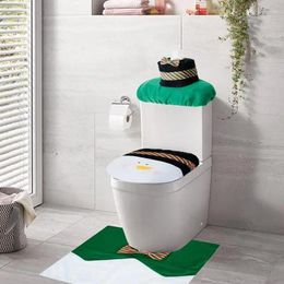 Toilet Seat Covers Snowman Cover 3pcs Christmas Decorations With Tissue Box And Tank Water Absorbent Bathroom Supplies For
