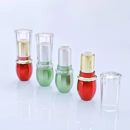 Storage Bottles Green/Red Lipstick Packaging 12.1mm With Clear Cap For Young Girl