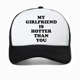 Ball Caps My Girlfriend Is Ter Than You Boyfriend Funny Hat Summer Cotton Baseball Cap Birthday Gifts Unisex Mesh Visor