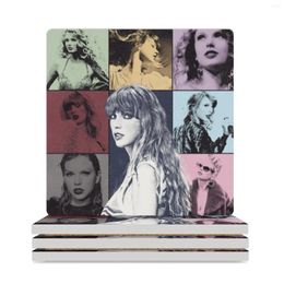 Table Mats The Eras Tour Ceramic Coasters (Square) Cute Kitchen Coffee Cup Stand Funny Drink Set