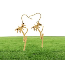Women Stud Earrings Designer Jewelry Palm Tree Dangle Pendant 925 Silver Earring Y Party Studs Gold Hoops Engagement For Bride Box4959910