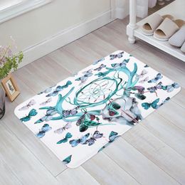 Carpets Butterfly Dream Catcher Floor Mat Entrance Door Living Room Kitchen Rug Non-Slip Carpet Bathroom Doormat Home Decor