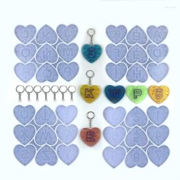 Baking Moulds Love Heart-shaped Letter Silicone Mould Diy Mobile Phone Keychain Mirror Creative Pendant Handmade Crystal Epoxy Resin Mould