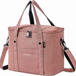 1pc Insulated Lunch Bag For MenWomenReusable Large Cooler Box With Shoulder Strap Camping Picnic Bag For Teenagers And Workers 240415